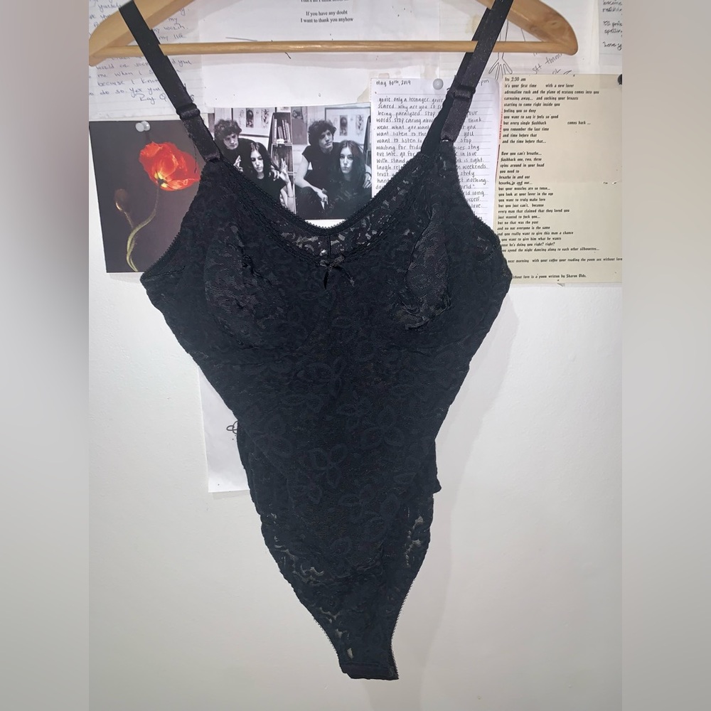 Lace y2k 2000s 90s fairy grunge goth lingerie black bali bodysuit